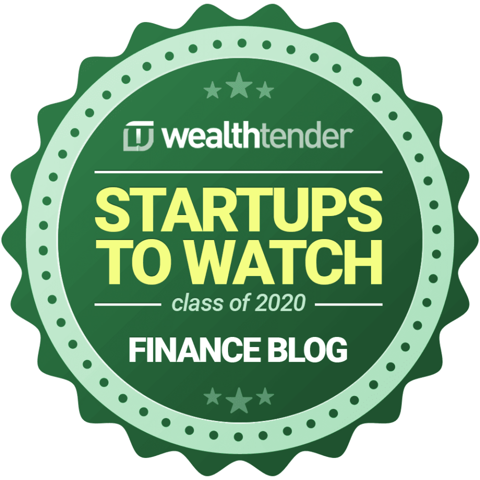 Badge of honor - wealthtender's 'startups to watch' seal awarded to a standout finance blog in the class of 2020.