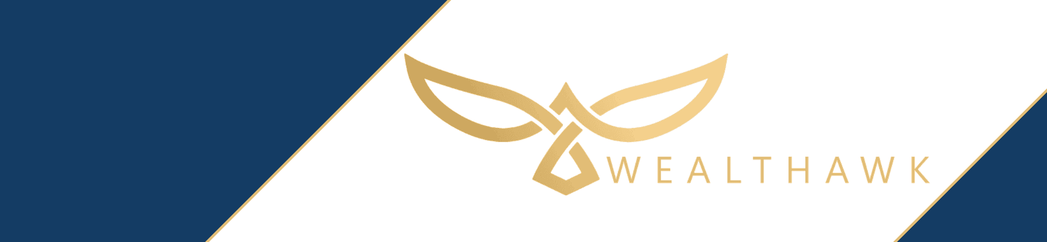 Gold hawk logo with the word 