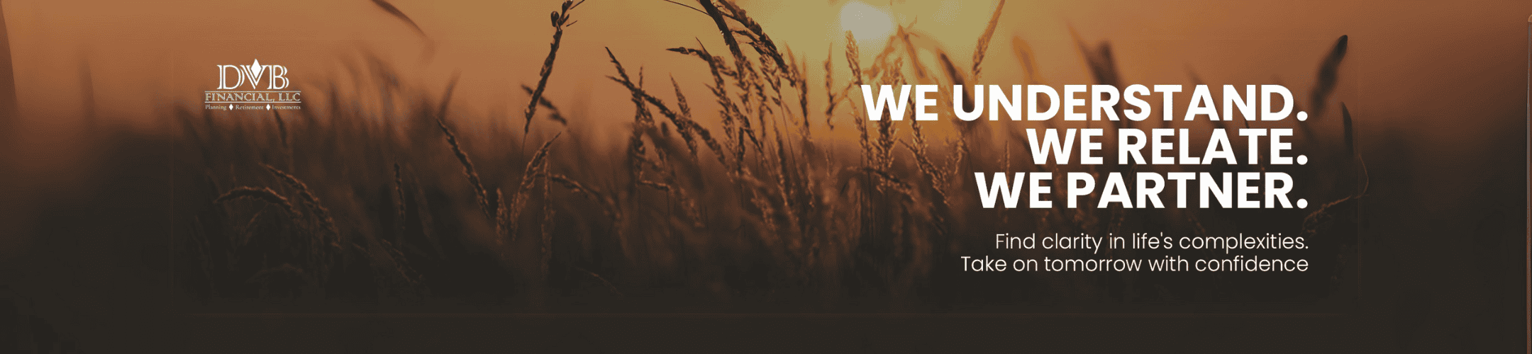 A field of wheat at sunset with golden light illuminating the scene. The text reads: 