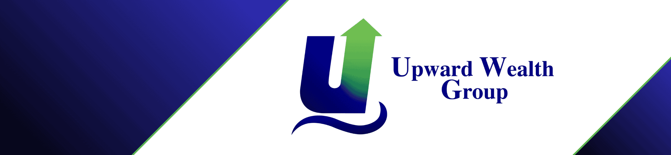 Logo for Upward Wealth Group with a stylized blue 