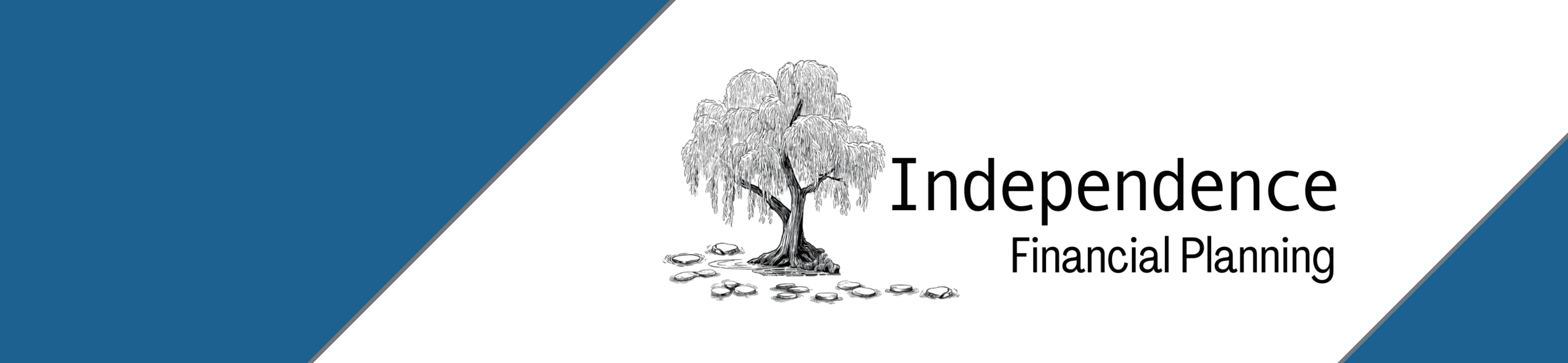 A grayscale drawing of a tree with stepping stones underneath appears next to the words 