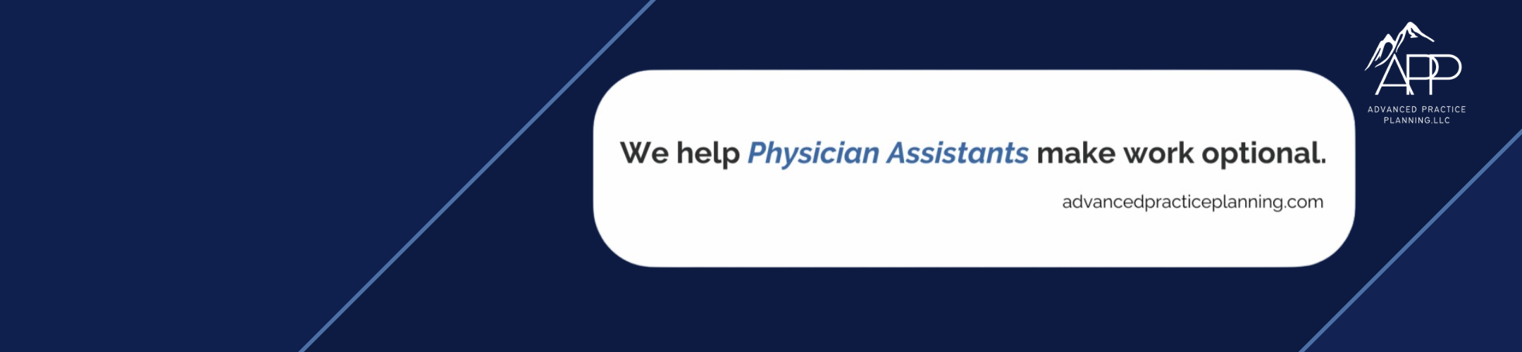 A blue and white graphic with the text: 